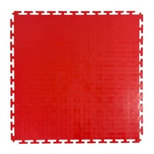 SOLID PVC FLOOR TILE (ROUND COIN) - RED 50x50cm
