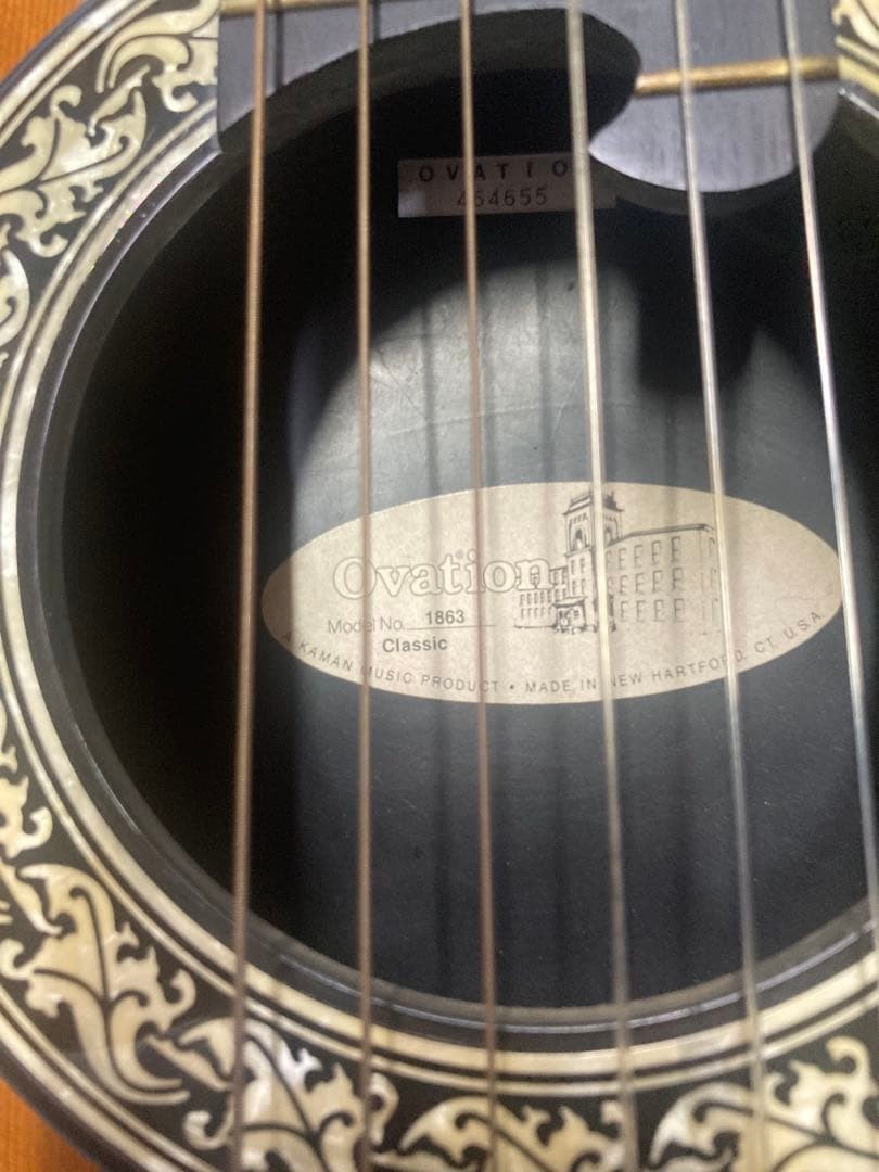 Classical Acoustic Electric Guitar Ovation 1863 Classic 1990s