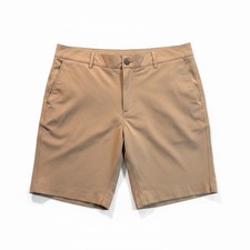 Faherty All Day Shorts Mens 34 36 Khaki 9" Inseam Drawstring Chino Stretch