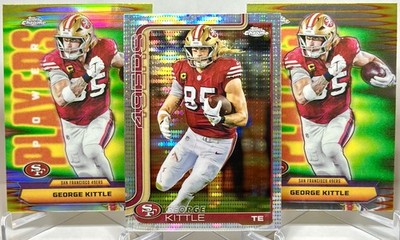 2025 Topps Chrome George Kittle #267 Pulsar Refractor & Power Players Refractor