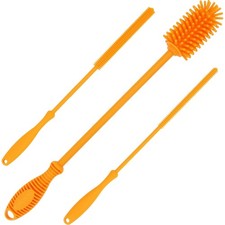 12.5" Silicone Bottle Brush  Straw Cleaner Brush Set  Water Bottle Cleaner ...