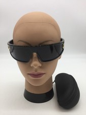 Dior Black Frame Wrap Trendy Designer Sunglasses Blue Lenses