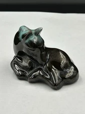 vintage blue mountain pottery Lying Down Horse Foal Figurine