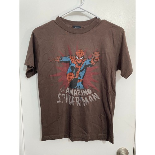 Marvel Spider-Man T-Shirt Youth Small Brown Amazing Spider-Man NWT