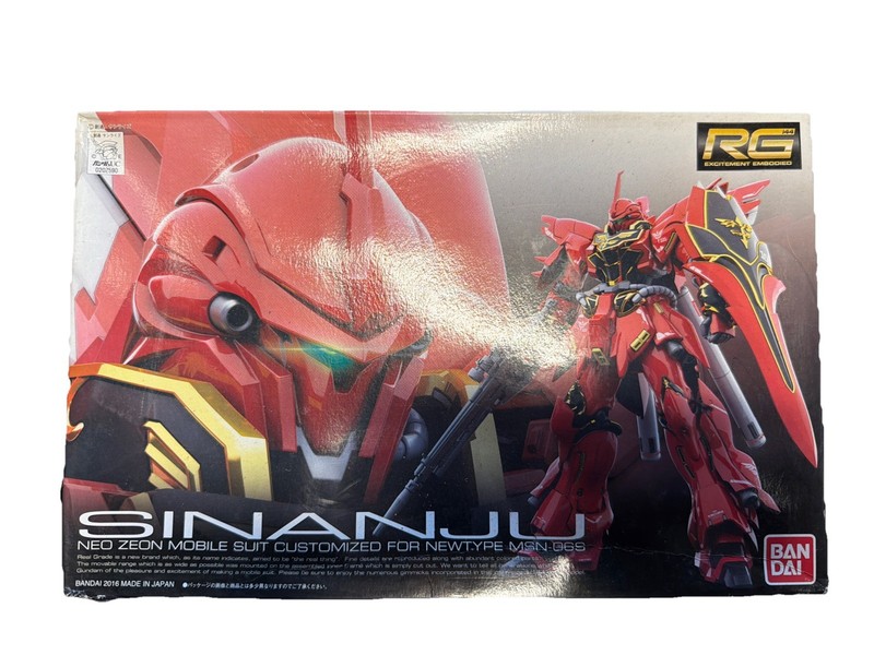 Gunpla 1/144 BANDAI Gundam RG MSN-06S Sinanju Neo Zeon Mobile Suit Customized