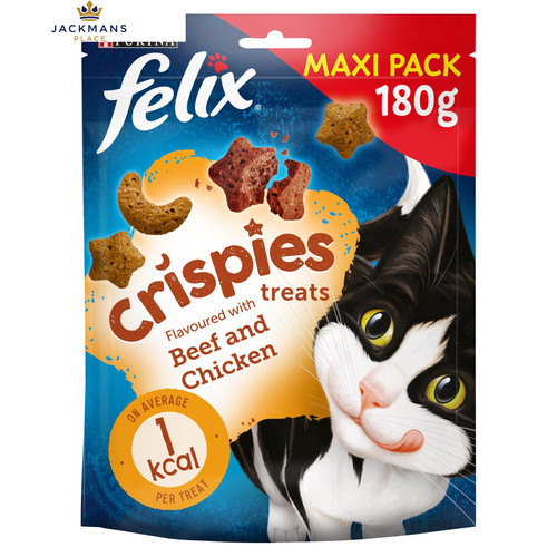 FELIX Crispies Chicken and Beef Cat 180 g 180 g (Pack of 5), 180g 5)