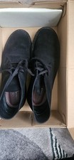 Mens CLARKS DESERT COAL - BLACK SUEDE UK Mens Size 8.5