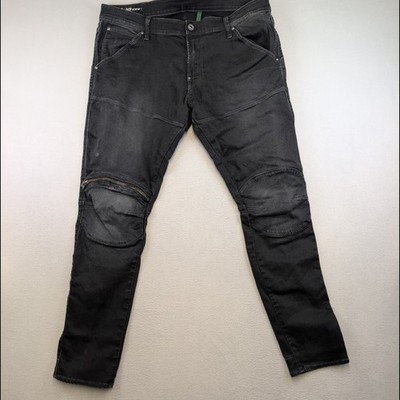 G-Star Raw 5620 3D Zip Knee Skinny Jeans W40 L32 schwarz Biker Denim