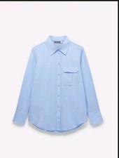 MINT VELVET BLUE CHAMBRAY OVERSIZED SHIRT SIZE S NEW WITH TAGS ON 