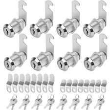 Cabinet Locks with Keys, 1-1/8" Cam Locks Keyed Alike, Quality Cabinet Cam Lo...