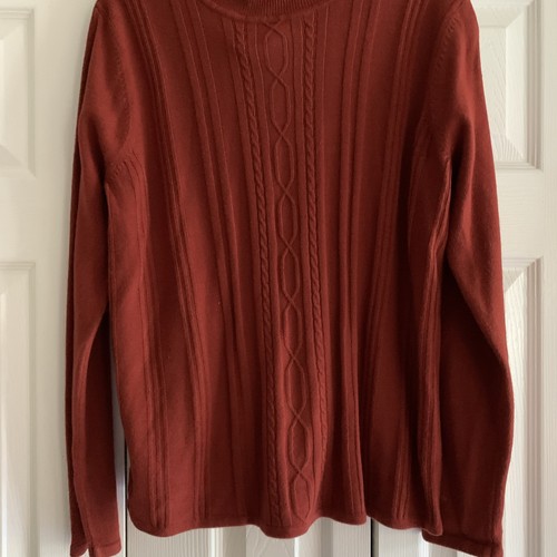 Maglione pullover girocollo finto Requisiti donna L ruggine - Foto 3 di 6