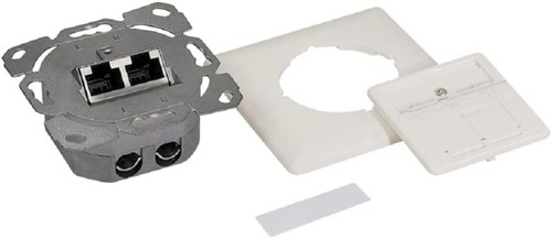 LogiLink Cat.6A Netzwerkdose UP 2 x RJ45 geschirmt, reinweiß, senkrechte Kabelzu - 第 5/5 張圖片