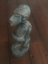 Antique 1920s Baoule Wooden Monkey Figure Africa