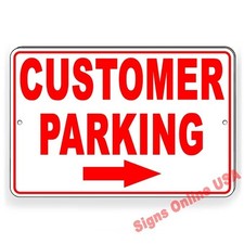 Customer Parking Arrow Right Metal Sign Or Decal 6 SIZES business only towed