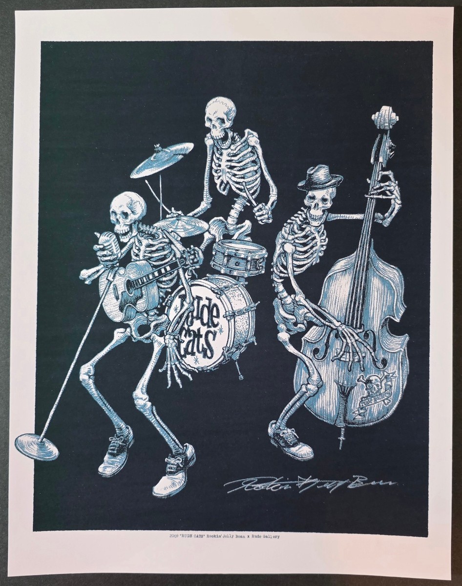 Rockin Jelly Bean Rude Cats Band POSTER 