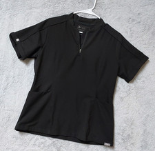 Figs Scrub Top Womens Medium Half Quarter Zip Pockets Vail Uniform Nurse Medical
