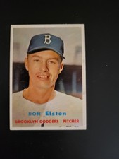 1957 topps Don Elston Rookie card no. 376. rookie card picture