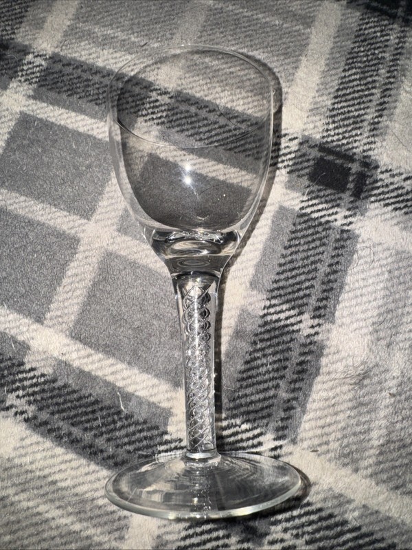 Tiffany & Co Crystal Double Helix White Wine Glass 6" high