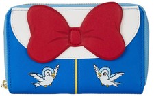 Loungefly Disney Blancanieves Cosplay Arco Cremallera Alrededor Cartera Arco - Nuevo con Etiquetas