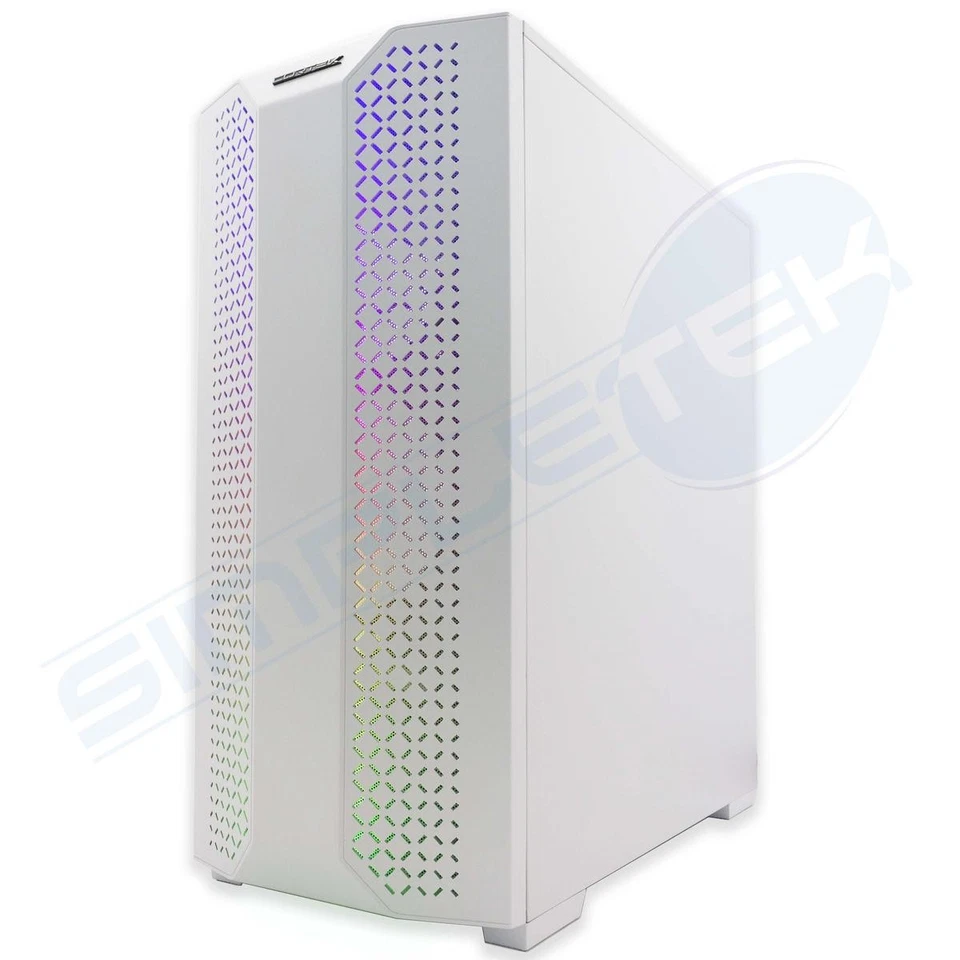 CASE CABINET GAMING ATX NAOS BIANCO USB 3.0 AUDIO HD LED RGB VENTOLE PC FISSO - Immagine 2 di 4