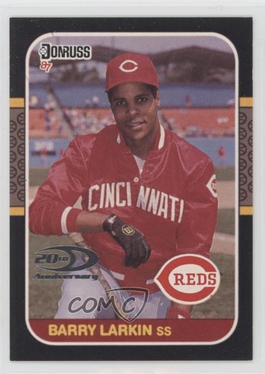 2001 Donruss Rookie Reprints 1901/1987 Barry Larkin #RR19 HOF 0i4d