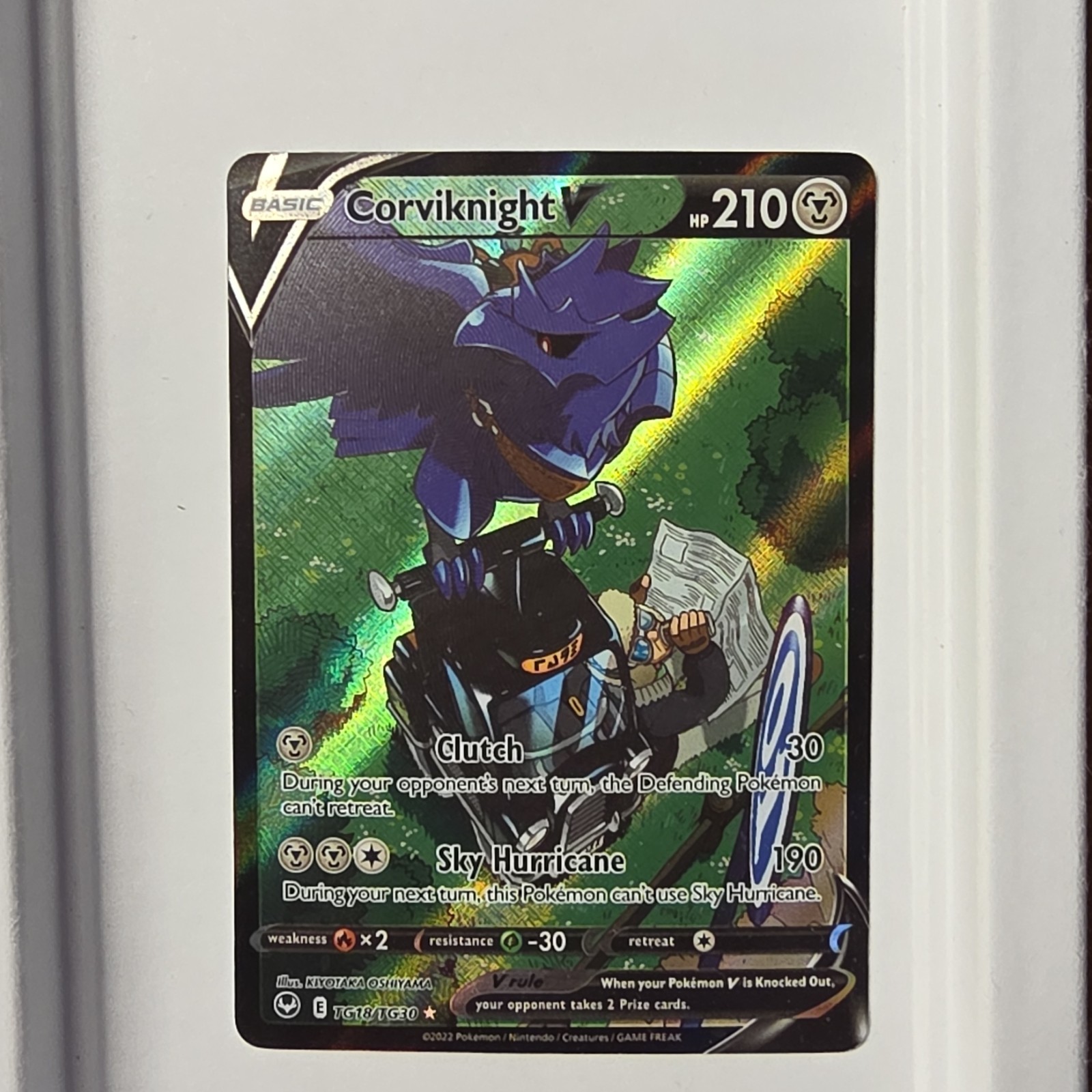 Pokémon Corviknight V TG18/TG30 Silver Tempest Ultra Rare Full Art Holo HP 210