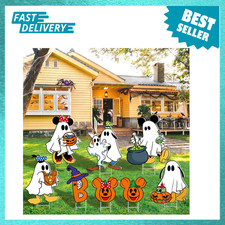 Halloween Yard Signs Set, Waterproof Cardboard Mouse and Pumpkin Decorations, 15