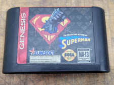 Death and Return of Superman For Sega Genesis, 1994, Game Cartridge Only - USED