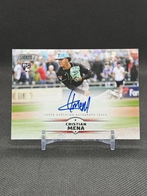2025 Topps Stadium Club Cristian Mena Auto Card SCBA-CME Diamondbacks On Card