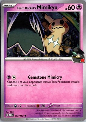 Team Rocket's Mimikyu Normal Uncommon SV10: Destined Rivals 087