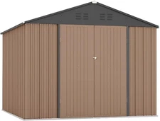 7.5 x 8.5 FT Outdoor Storage Shed, Utility Tool Shed Storage House with Updat...