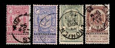 Belgium Scott #66/83 Used 1900-1907 Coat Of Arms Classic Stamps