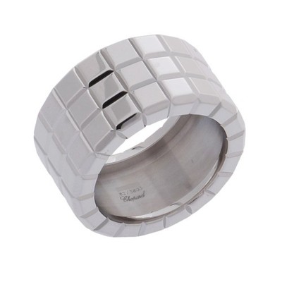 Chopard Women Ring 12 K18 White Gold WG Ice cube ring