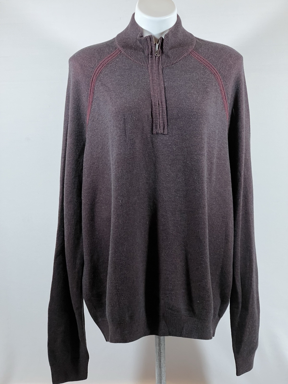 Vintage Taylor Quarter Zip Sweater Mens 2XL Dadcore Mock Neck Pullover