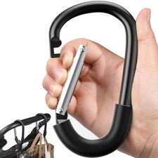 SURDOCA Stroller Hooks, Large Hooks for Bags, Universal 1pc, Black