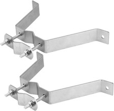 4  Heavy-Duty Wall Mount Pair for TV Antenna Mast with 2 Brackets  Lag Bolts