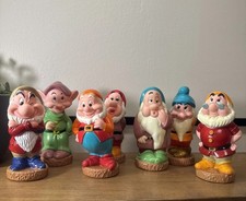 Set of 7 Vintage Disney 5.5" Dwarfs Rubber Bath Toys w/ Squeakers GUC