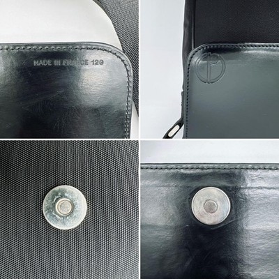 Dunhill Shoulder Bag Crossbody Bag Canvas Leather Black Men's From