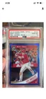 Panini Donruss Optic Mike Trout #121 Blue Prizm PSA 10 Angels /149 Batting