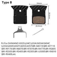 Bicycle Ceramic Disc Brake Pads Cooling Fins Ice Tech for Shimano XT SLX Deore D
