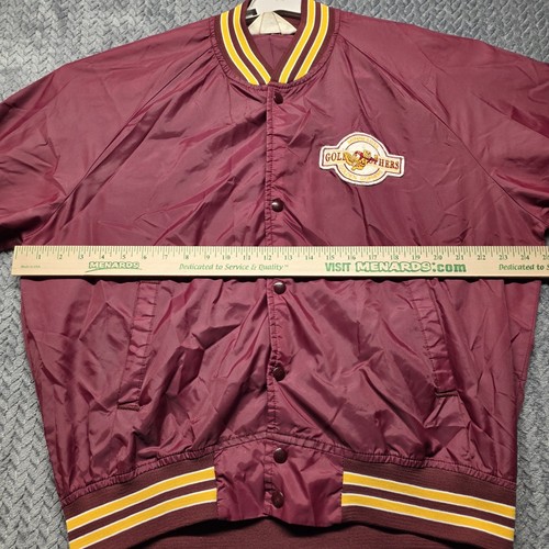 Chaqueta de colección Chalk Line Minnesota Golden Gophers para hombre XL granate satinado bombardero - Imagen 7 de 12