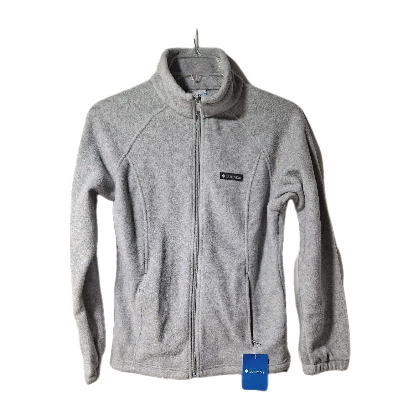Columbia Jacket Fleece Womens L Gray Full Zip Pockets Outdoor NWT thumbnail 11