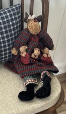 Delton Products Momma Moose with 3 Baby Moose in Pockets Stuffed Home Decor