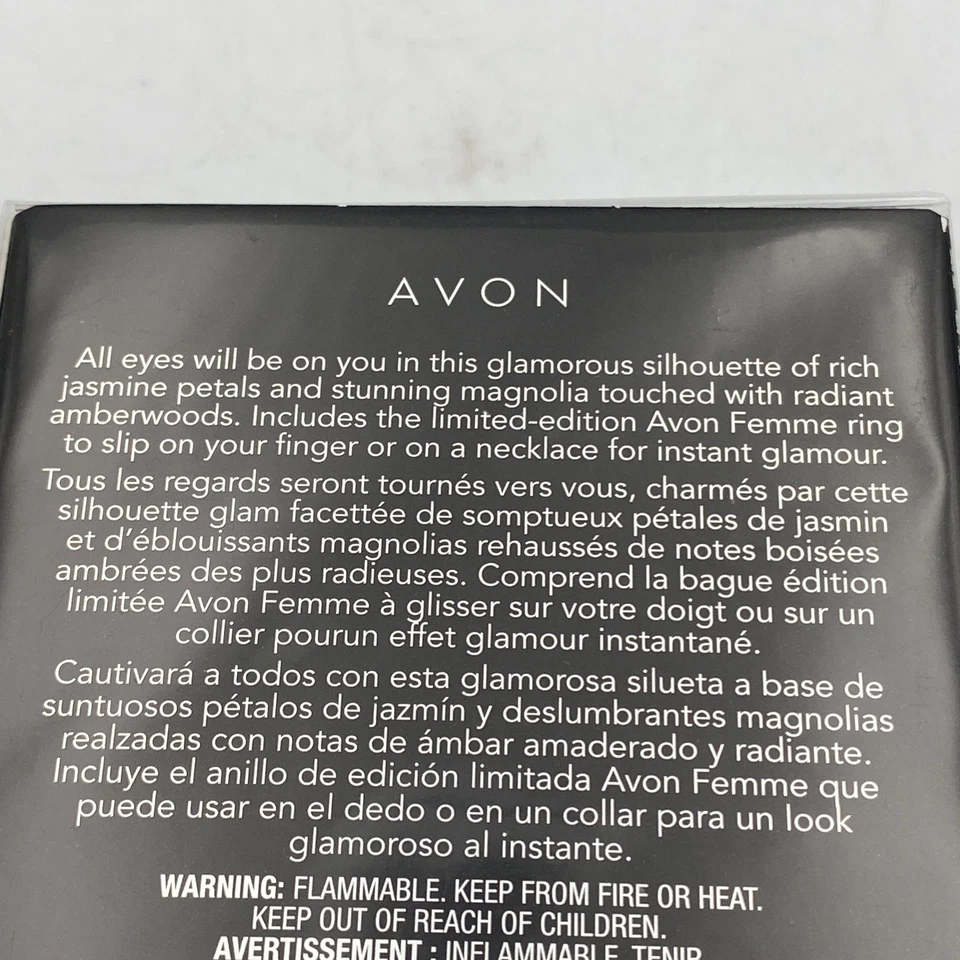 Avon Femme парфюмированная вода спрей 1,7 жидк. унц. снятая с производства новая из старых запасов 2014 г. - Изображение 2 из 4