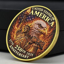 USA 250th Anniversary 1776-2026 Constitution Eagle Liberty Commemorative Coin
