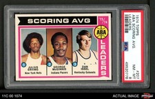 1974 Topps #207 Julius Erving ABA Scoring Average Leaders PSA 8 - NM/MT