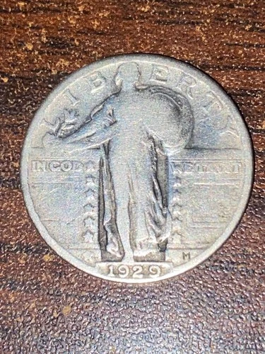 1929 p standing liberty silver quarter a very fine coin plus a suprise
