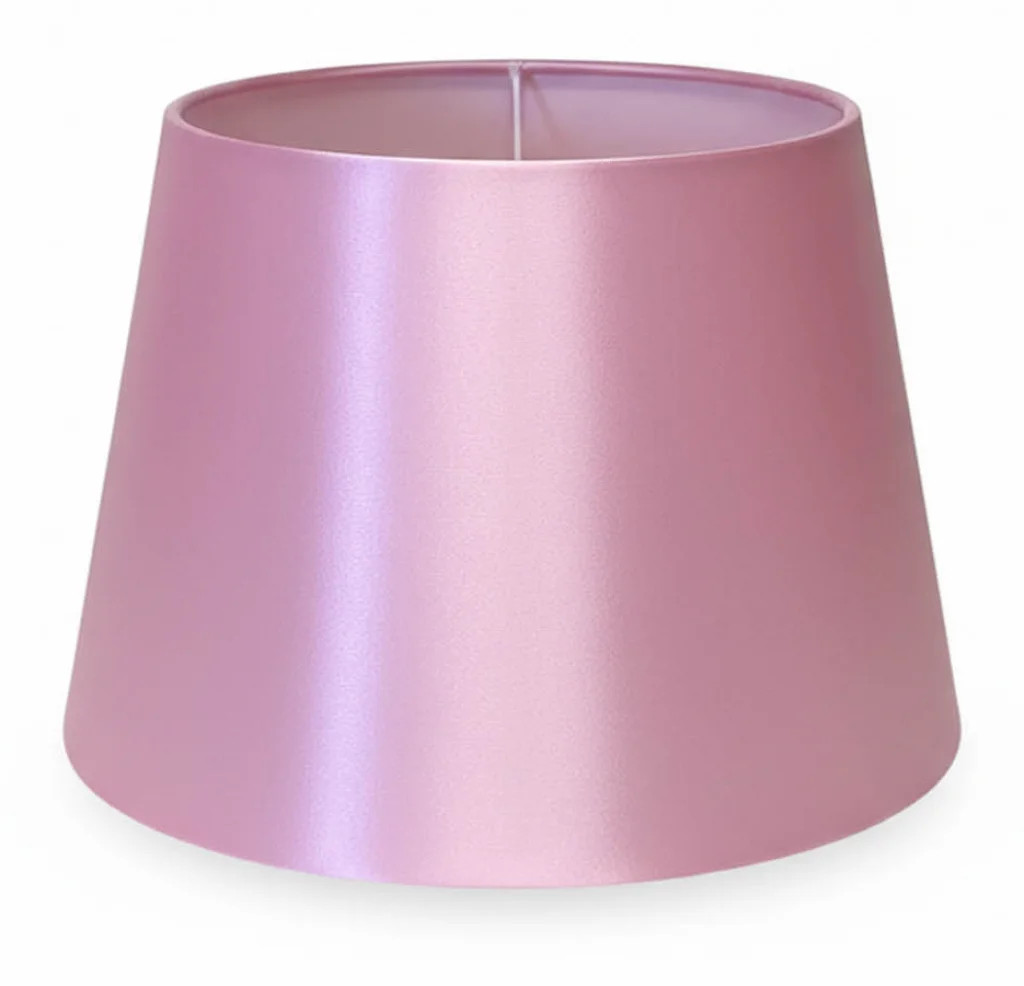Lampshade Pink 8"" Baby Faux Silk Tapered Drum 200mm CT Lighting 5032317329821