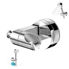 Suction Cup Shower Head Holder Wall Mount, Removable Handheld Chrome
