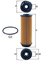 Mahle OX1146D ÖLfilter 55,5 Mm 155 Mm 20 Mm